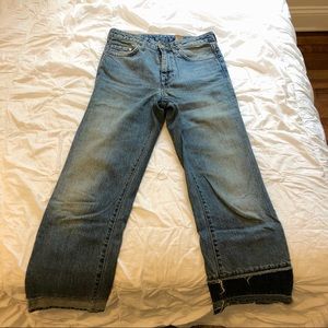 HM Straight Cropped High Waist Jeans